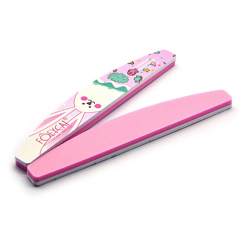 100/180 EVA Nail File: Double-Sided, Washable, Printed Sponge Strip