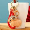 Cute Sheep Zodiac Pendant Keychain Alloy Rhinestone Stylish Bag Charm for New Year Gift Family Present Accessory