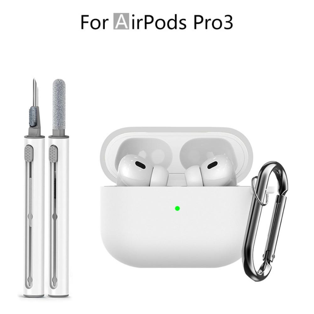 Dustproof Earbuds Cleaning Kit with lanyard Charging Box Shell Protective Case for Airpods Pro 3