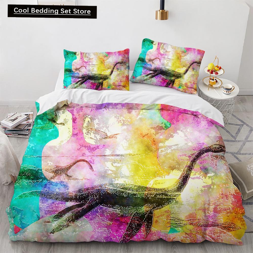 Cartoon Animals Toy Car Duvet Cover King Queen Lovely Frog Cat Rabbit Bedding Set for Kids Wildlife 2/3pcs Polyester Quilt Cover