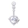 Fashion Butterfly Heart Belly Button Ring Shiny Zircon Navel Piercing Ring For Women Sexy Body Jewelry Accessories Gifts