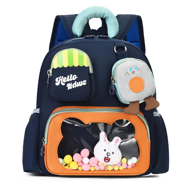 Childrens Oxford Cloth Backpack With Animal Pattern And Padded Shoulder Straps For Kindergarten Students