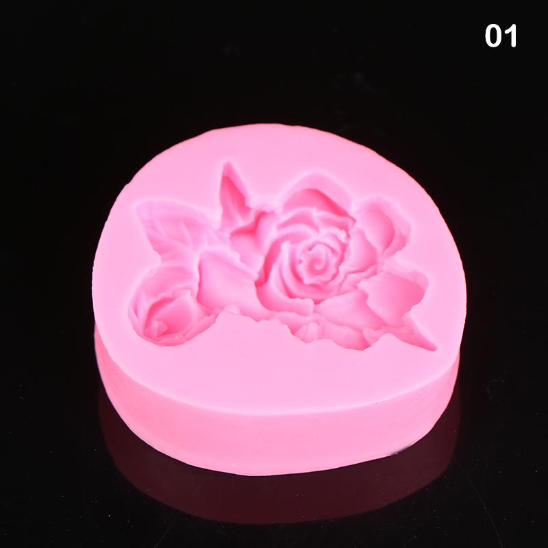 Flower Shape Silicone Cake Mold Gardenia Plumeria Rubra Soap Fondant Molds Cupcake Jelly Candy Chocolate Decoration Baking Tool