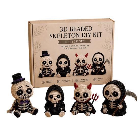 Beaded Skeleton DIY Kit Tiny 3D Beaded Skeleton Craft Set