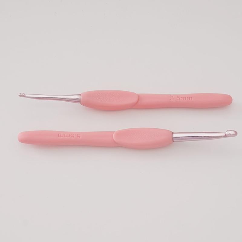 8Pcs Ergonomic Crochet Hook 8 Size Long Handle Crochet Hook for Beginner Knitting Sweater Scarves, Bag, Socks and Hat