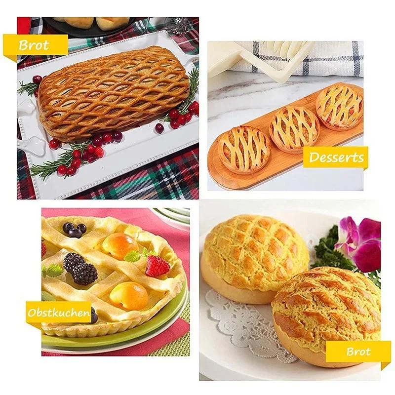 Plastic Lattice Roller Cutter Dough Cutter Pie Pizza Cookies Pull Mesh Wheel Knife Baking Pastry Tools Kitchen Accessories