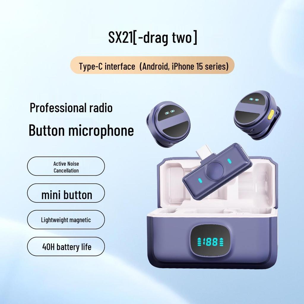 Wireless Lapel K8K9 Microphone for Mobile Streaming and Outdoor Recording with Noise Reduction
