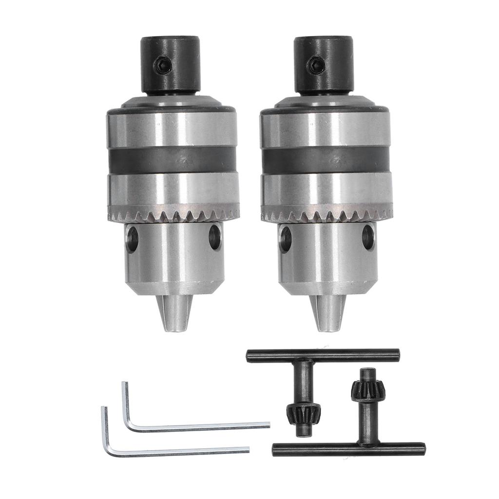 2 Satz Hochleistungs-Bohrfutter 3 Klauen Aluminiumlegierung Schlüssel Konverter Werkzeuge 12in 1.5?10 mm