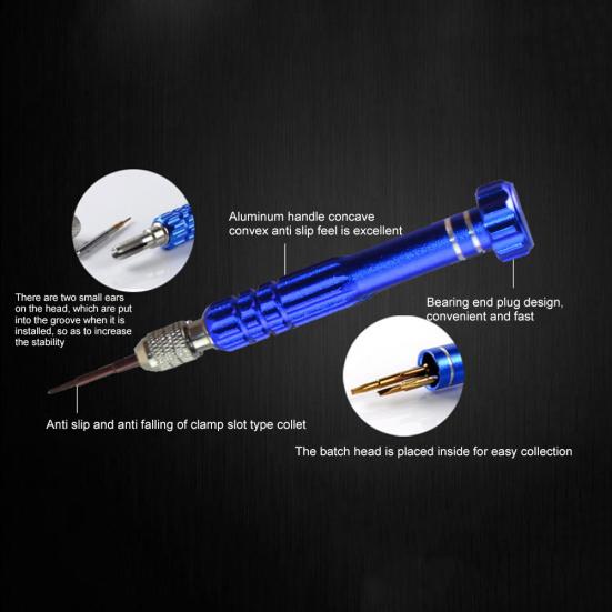 5 In 1 Magnetic Steel Screwdriver Bits Hand Repair Tool for iPhone Watch Phone