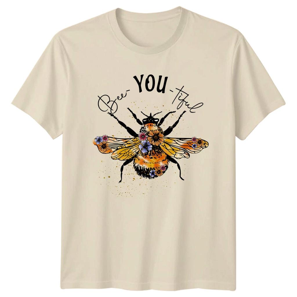 Bee-You-Tiful Floral Bee T-Shirt Nature Lover Graphic Tee