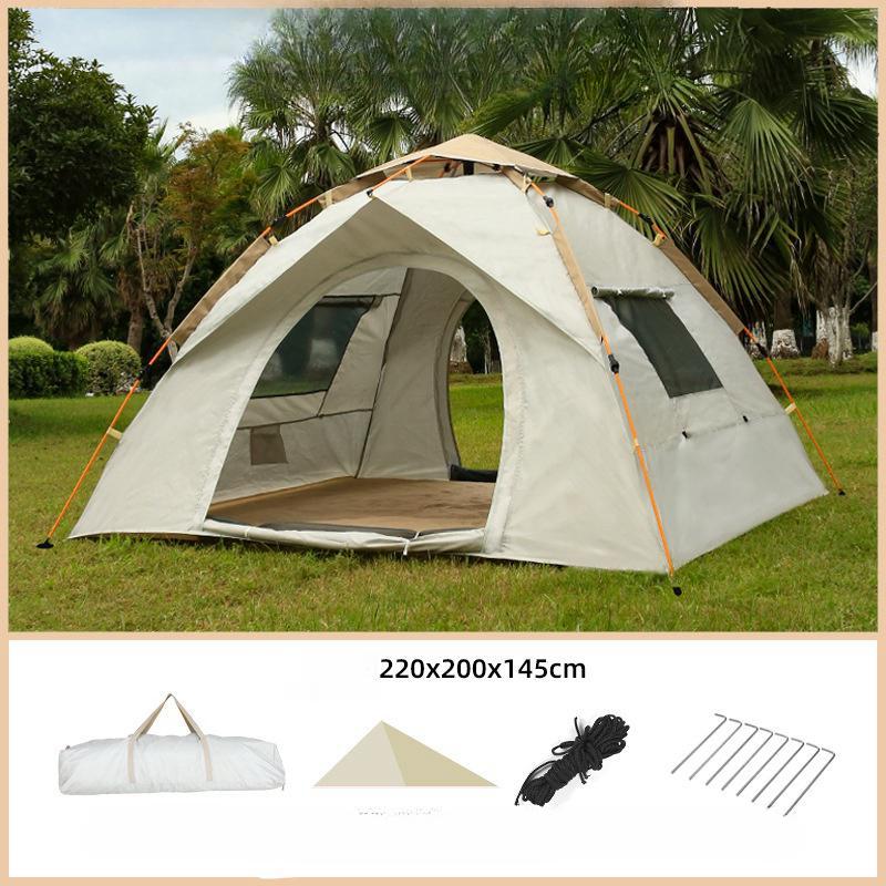 Travel Family Rainproof Windproof 1-4 Person Fully Automatic Tent Camping Sunshade Awning Shelter Beach Easy Open Hiking Tents