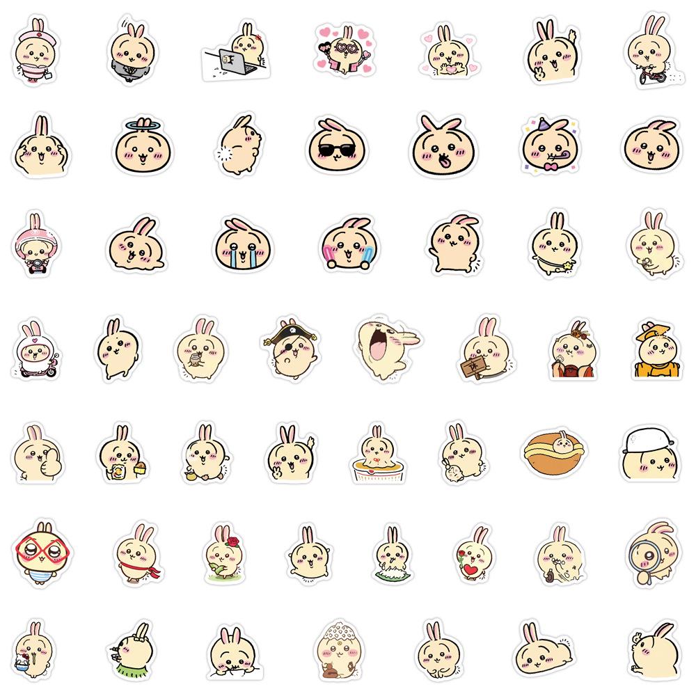 100 Cute Cartoon Ji Yi Kawa Usagi Stickers for Journals, DIY Stationery, Phones, and Laptops