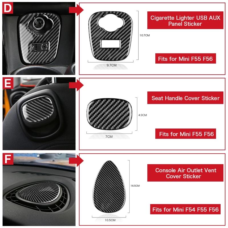 Schakelaar Cover Trim Kit in Koolstofvezelstijl voor Mini Cooper F54 F55 F56 F57 F60 JCW Countryman