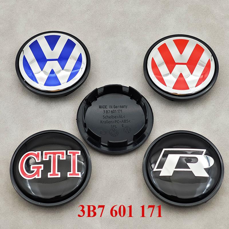 VW GTI GOLF 2026 Caliente Para VW VOLKSWAGEN 4uds 56mm 63mm 65mm Tapas Centrales para Llantas de Rueda de Coche Para Volkswagen VW Golf 4 5 6 7 R GTI Passa