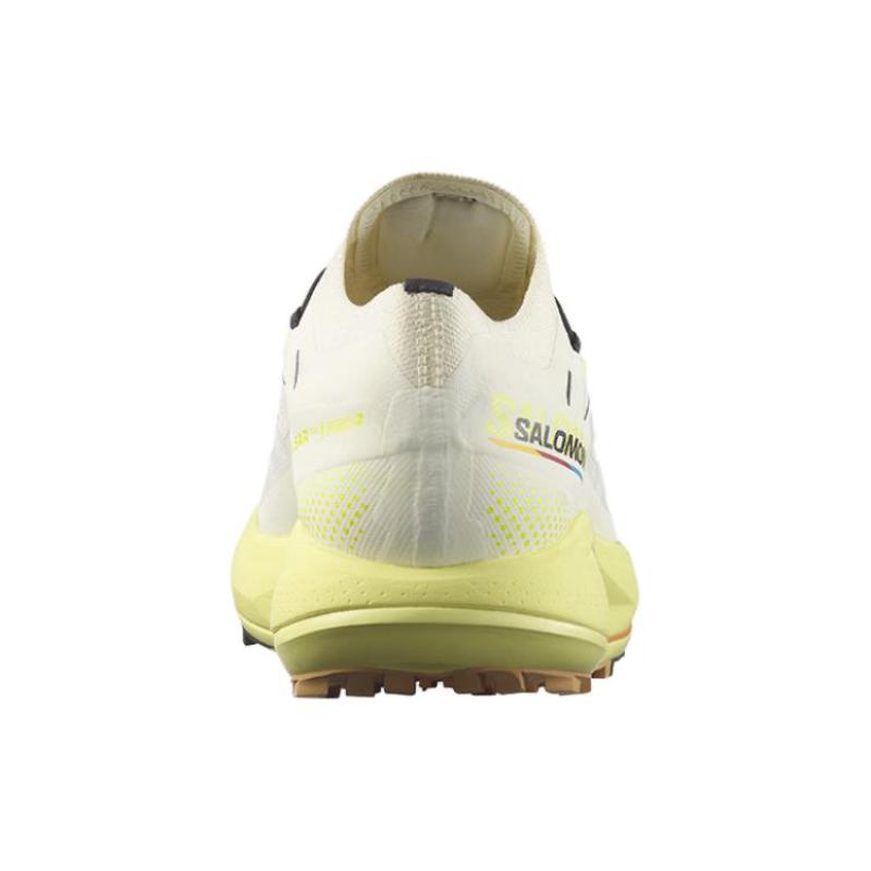 SALOMON Pulsar Trail PRO 2 Cushioning Abrasion Resistant Support Low Top Running Shoes Women's White Green Sneakers 476805