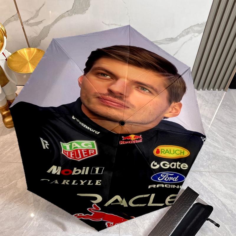 Printed Racing Driver M-Max Verstappen Printed Folding Umbrella,Outdoor,Leisure,And Travel Umbrella,Durable Umbrella Fabric,Birthday And Holiday Gift