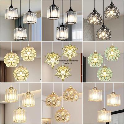 Nordic Minimalist Three-Head LED Crystal Pendant Light for Dining & Bedroom
