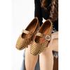Women's Suede Buckle Strap Flat Shoes