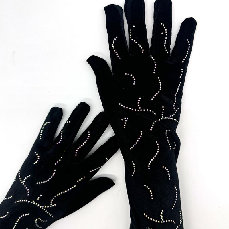Bridal Sleeves Gloves Wedding Dancing Gloves Christmas Party Supply Long Stretchy Gloves for Concert Operas