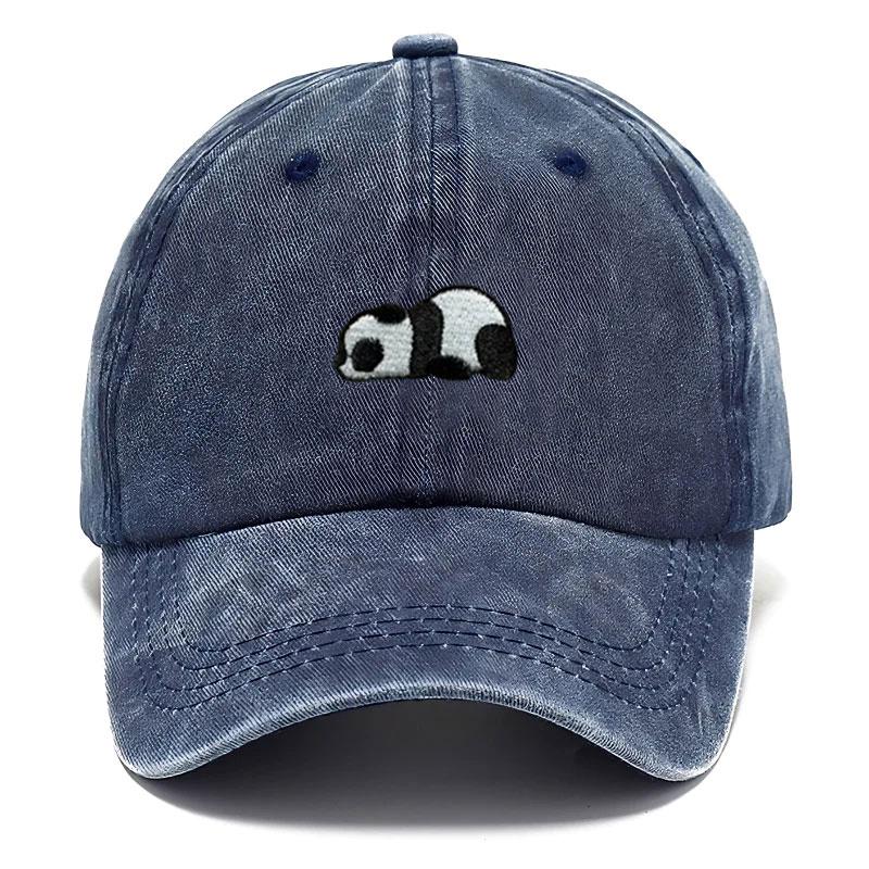 Baseball Cap Vintage Distressed Unisex Corduroy Dad Hats Panda Embroidery Washed Cotton Casual Outdoor Sports Snapback Sun Hat
