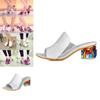 Premium Quality Womens Crystal Heeled Slippers With Peep-toe Ideal For Casual Wear