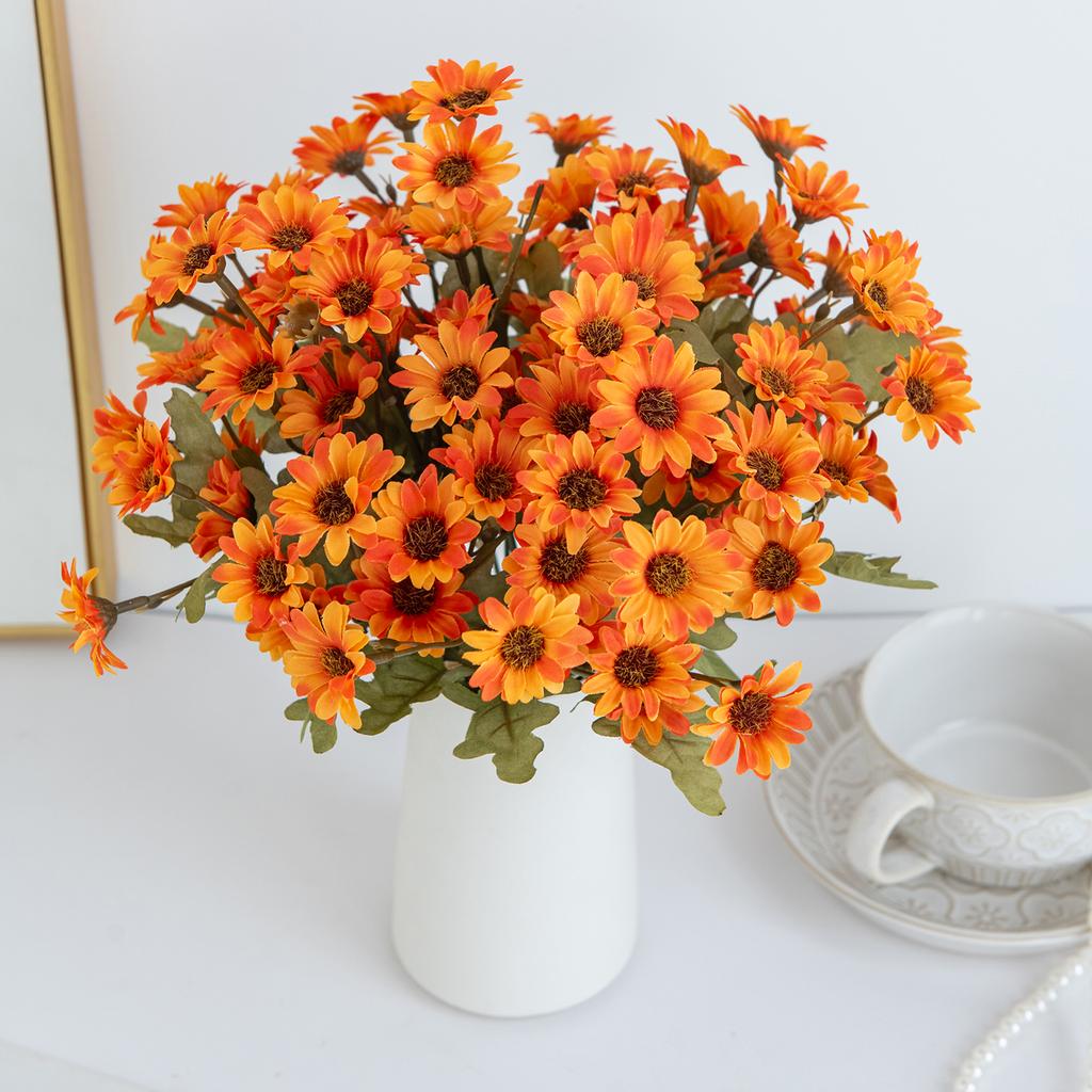 Artificial Plastic Daisy Flowers Centerpieces Fake Plant Wedding Room Home Party  Gifts Handheld Arrangement Festival bouquet