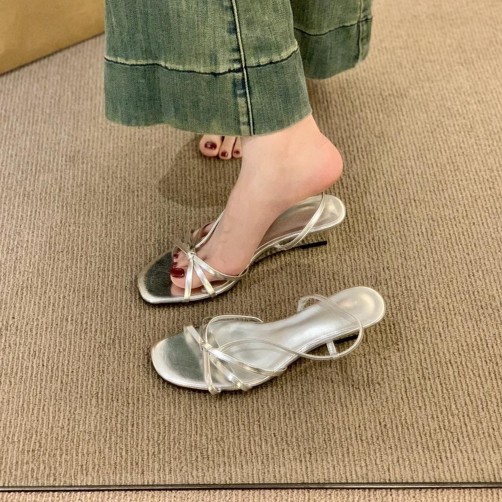 French Wedge Temperament Niche Pink Open-toed Sandals Female Outer Wear Fairy with Skirt High Heel Roman Beautiful Sandals