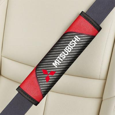 Car Seat Belt Cover Styled Cotton Safety Shoulder Protector For Outlander Lancer 9 ASX RALLIART Eclipse L200 Pajero