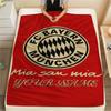 1PC Custom Name FC Bayern Munich Patterned Flannel Blanket Suitable For All Seasons for Home Decor Warmth and Comfort Gifts Holiday Present -HE59