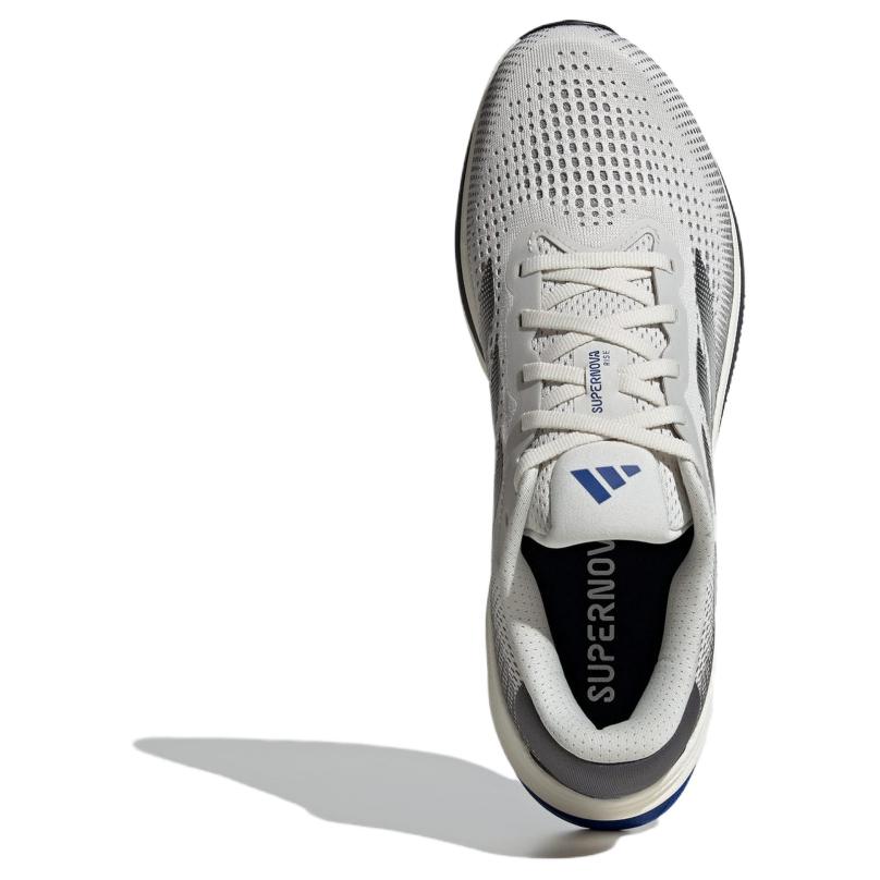 adidas Supernova Rise Rundzehen Komfortable Langlebige Rutschfeste Low-Top Laufschuhe Unisex Laufschuhe Grau Weiß ID3587