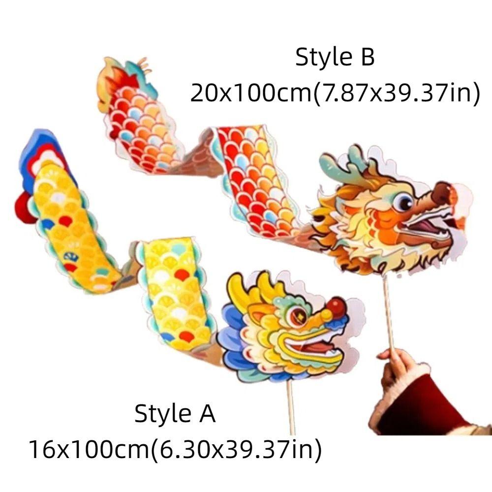Luminous Toys Mid-Autumn Dragon Dance Lantern DIY Craft Handheld Dragon Lantern  Children's Toys