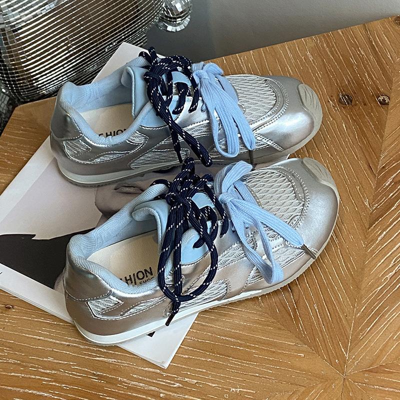 

Women s new summer retro with skirt breathable flat bottom sports 40 серебряный