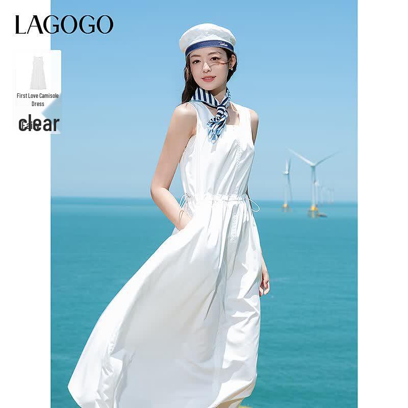 LAGOGO 2025 A-Line White Dress M