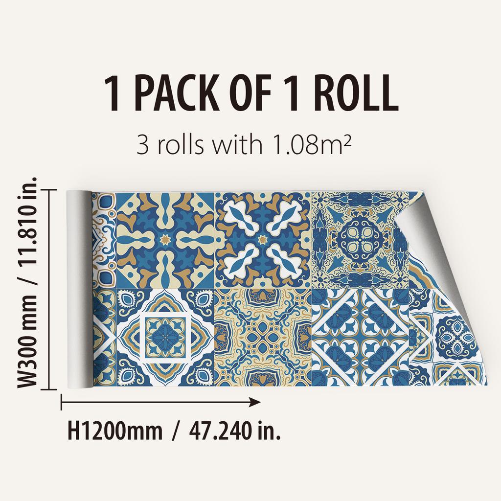 Bohemian Style Thickened Kitchen Sticker Waterproof Self-Adhesive Kitchen And Bathroom Wall Sticker Home Decoration Ethnic Pattern Wall Sticker