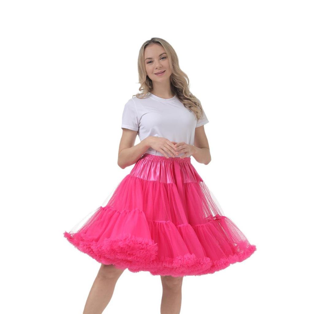Adult Lolita Super Puffy Hexagonal Mesh Skirt Petticoat for Cosplay Dance