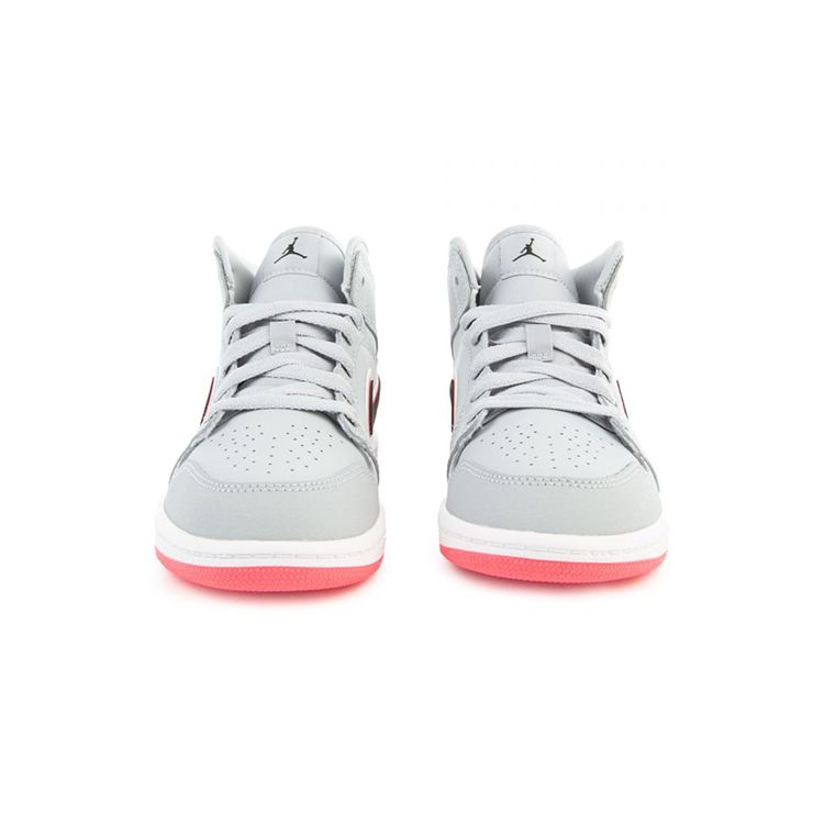 Jordan Air  1 Mid High Top Kids Training Shoes Kids sneaker Gray Pink 640737-060
