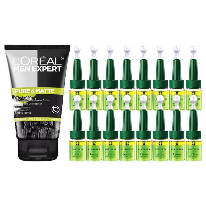 

L Oreal Men Expert Face Wash & Rene Furterer Hair Treatment Set