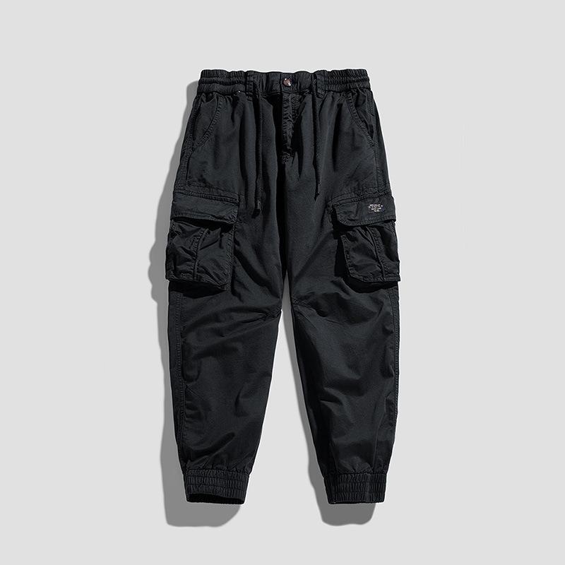 

Green Men s Wear-resistant Overalls Men s High-end Casual Loose Trendy Pants Men s Sports Leggings Men s Clothing 28 чёрный