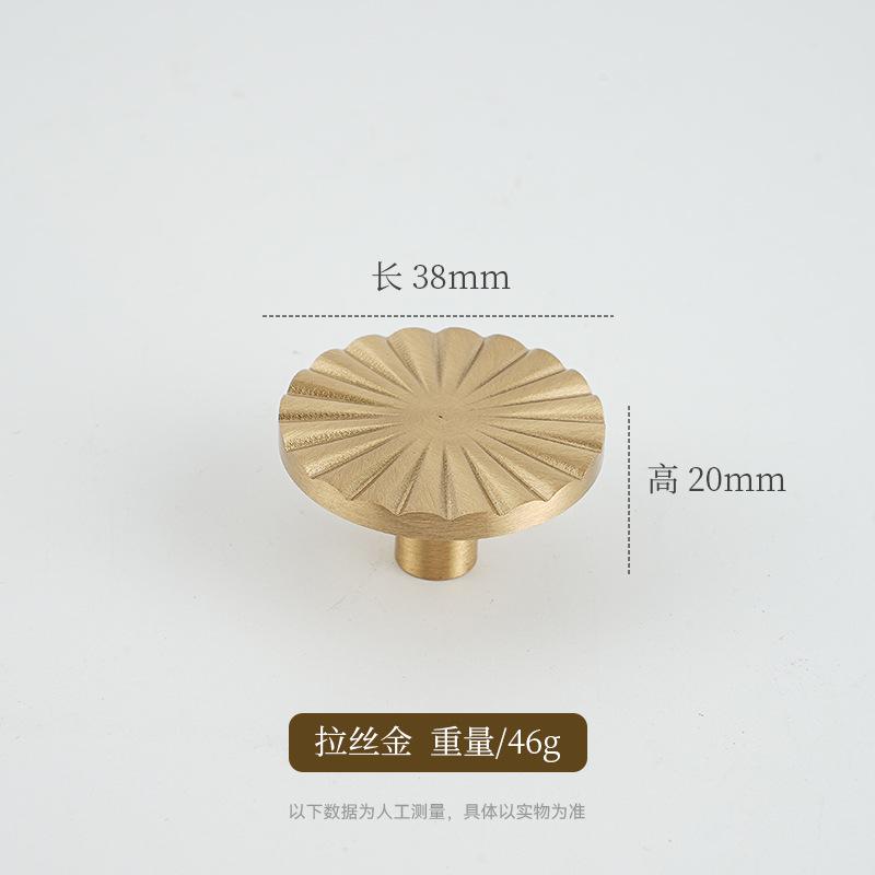 Italian Minimalist Solid Brass Furniture Handles Golden Handles for Wardrobe and Drawer Hardware Fitting Kitchen Cabinet Handles 2