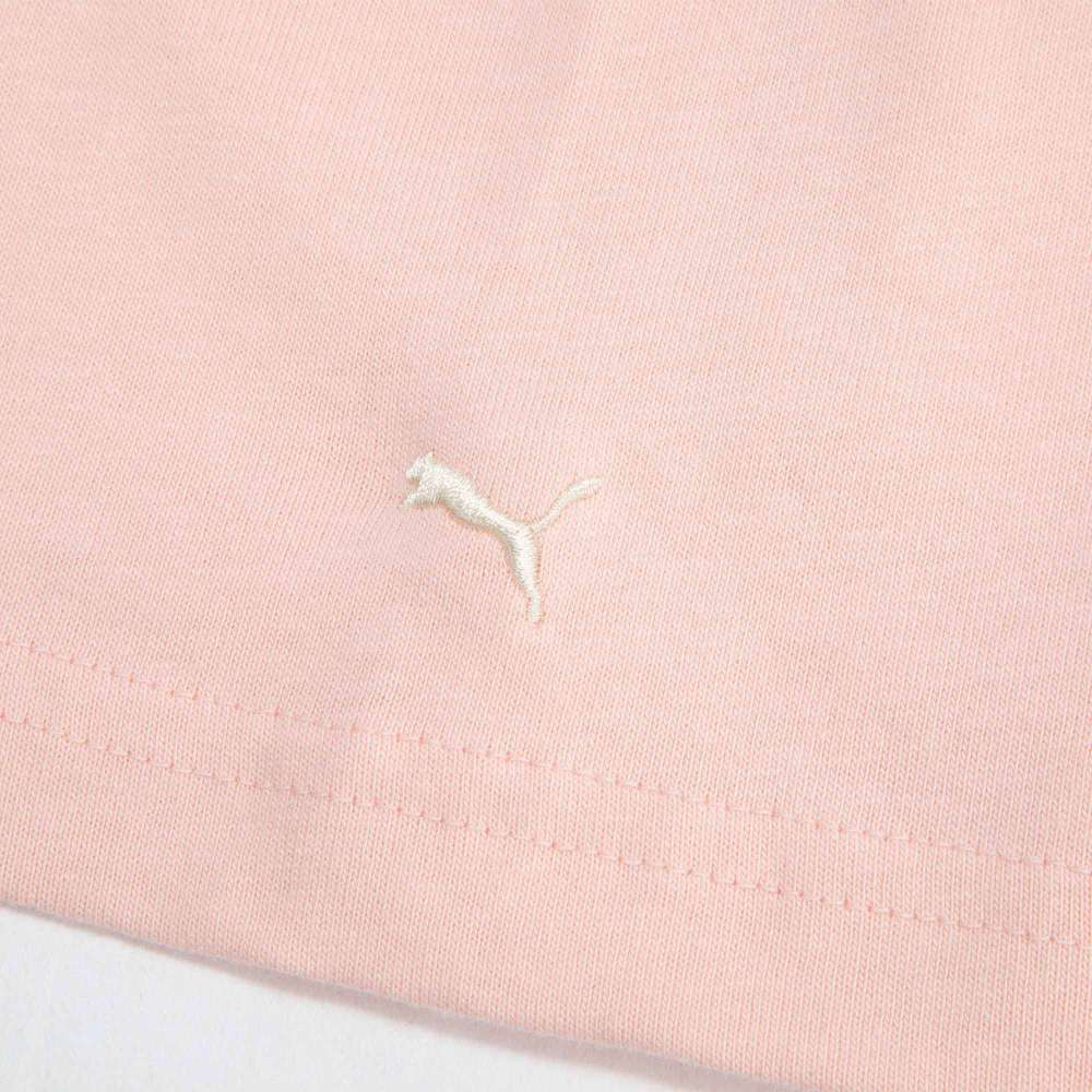 Puma Letter Print Round Neck Pullover Sports Casual Short Sleeve T-Shirt Unisex T-Shirt Light-Pink 539662-66