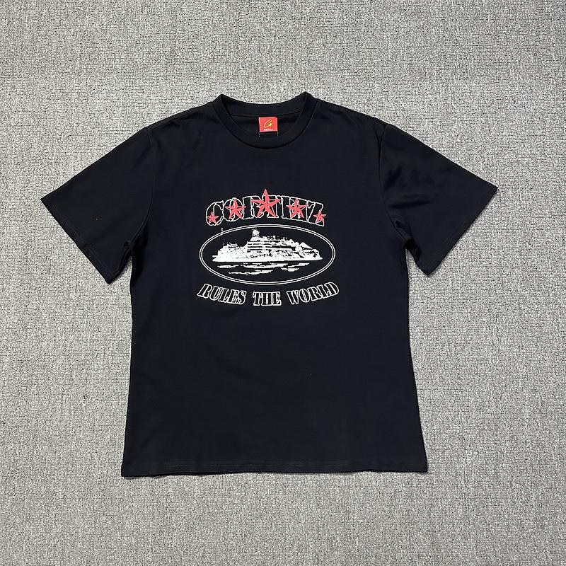 Corteiz Alcatraz Series T-shirt Short-sleeved Letter Logo Printed Men's and Women's Double Yarn Fashion Casual Short-sleeved Tide