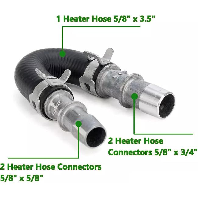 626-001 Motorheizungskern-Bypass-Kit & 5/8" 3/4" Schlauch Kompatibel mit den gängigsten Heizungsschläuchen
