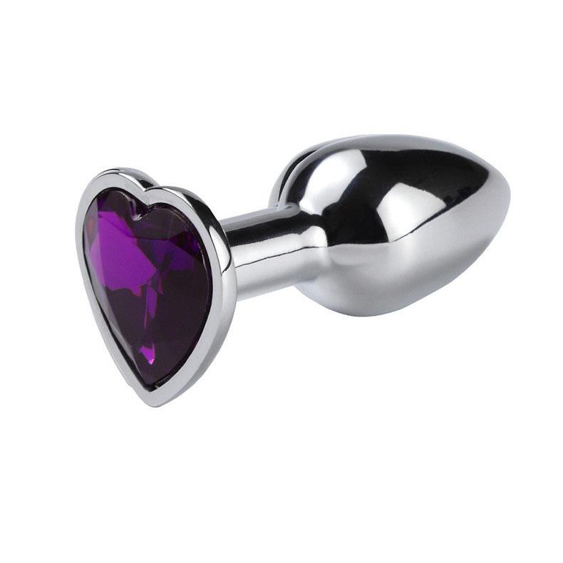 Metal 1.8 Heart-Shaped Silver Butt Plug 1.8 round Back Court Mini Version Adult Supplies Anal Bolt