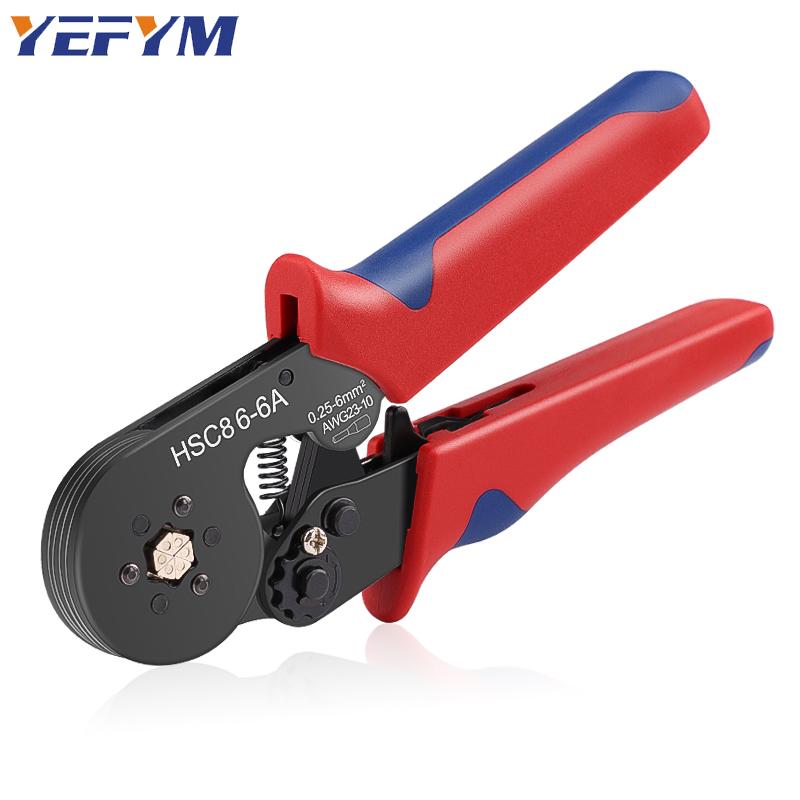 Industrial Grade Tubular Terminal Labor-Saving 6-Sided HSC8 6-6A High Carbon Steel Cold-Pressed Wire Crimpers Needle Ratchet