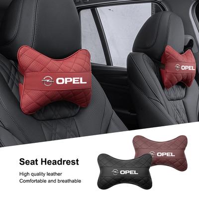 Breathable Leather Car Headrest Seat Neck Support Pillow For Astra Grandland Corsa Mokka Frontera Insignia Zafira Vivaro