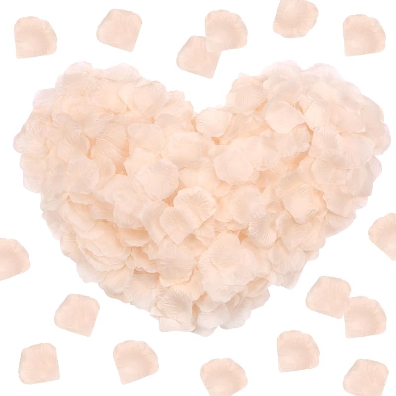 3000-Pack Silk Artificial Flower Rose Petals, 1.97x1.97 Inch Silk Rose Petals Wedding Faux Flowers for Wedding/Party/Aisle Runner/Bridal Shower/Table