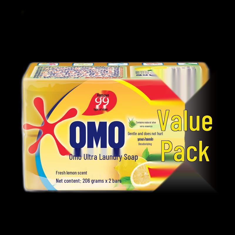 Omo Fresh Lemon Super Laundry Soap Bars (Wholesale 48-Pack)