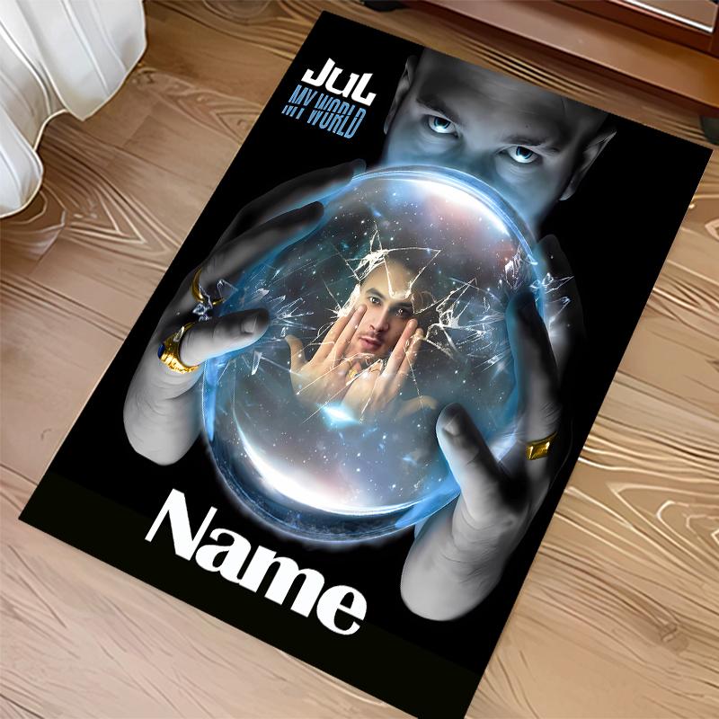 Custom Personalization Jul Rapper Print Area Rug - Soft, Washable Non-Slip Indoor Mat,Living Room,Home&Office Decorative Rug