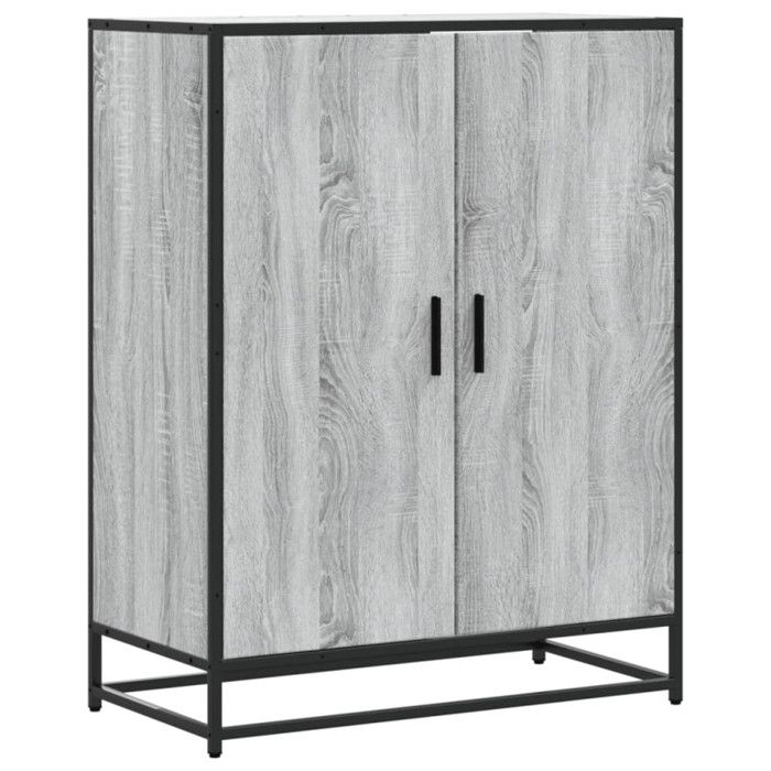 VidaXL Shoe Cabinet Sonoma Grey Engineered Wood and Metal 3300868