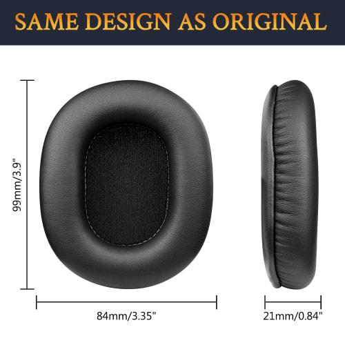 SOULWIT Ear Pads and Cushions for Audio Technica ATH M50X, M50XBT, M50xSTS, M50RD, M40X, M30X, M20X, MSR7, and SX1 Monitor Headphones, High-Density Fo